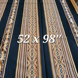 Southwestern Design Black-Brown 52"x 98" Tablecloth